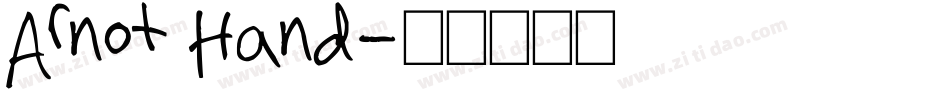 Arnot Hand字体转换